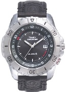 Timex Timex Gents Black Lth Black Dial Wrist Watch Timex Timex Gents Black Lth Black Dial Wrist Watch
