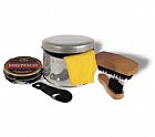 Shoe polish kit in tin gift box