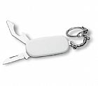 Key-ring with pocketknife and bottle opener