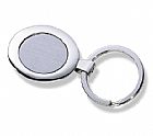 Luxurious round metal key ring