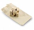 Wooden puzzle in cotton pouch