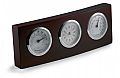 Horizontal wooden stand with clock,hygro,thermometer