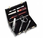 Manicure set in imitation leather attache case