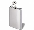 Flat metal hip flask, rectangular model