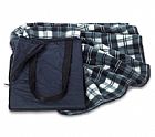 Fleece picnic blanket and bag with nylon backing