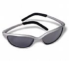 Metallic silver sunglasses with protection against ultraviolet r
