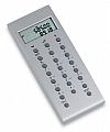 Euro 10 + 1. Metal calculator with double display and converter.