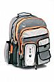 Backpack with auto scan FM radio and 7 spacious pockets. Backpack with auto scan FM radio and 7 spacious pockets.