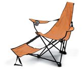 Beach armchair with metal frame