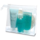 Travel bath set in clear pouch