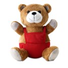 Bear plush with advertising pants