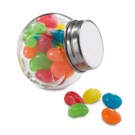 Glass jar with jelly beans