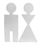 Set Man & Woman, Brushed Stainless Steel