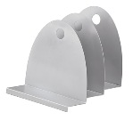 D Line, Floor Standing Magazine Holder - Silver