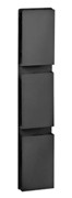 Segment multiple wall mounted brouchure holder, Black