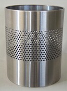 Waste Paper Basket Perforated - Stainless Steel