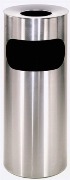 Stainless Steel Standing Ashtray Litter Bin, Solid