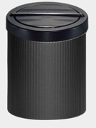 Waste Paper Bin 300mm High (with Flip-Top Lid) - Black