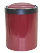 Waste Paper Bin 300mm High (with Flip-Top Lid) - Burgandy