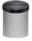 Waste Paper Bin 300mm High (with Flip-Top Lid) - Silver