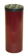 Litter Bin 600mm High, No Cut Out (with Flip-Top Lid) - Burgandy