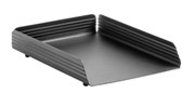 Fluted Steel Letter Tray, Single - Black