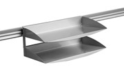 Landscape Letter Tray, 2 Tier - Silver