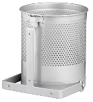 Wall Mounted Waste Paper Bin - Silver