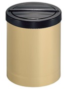 Waste Paper Bin With Flip Top Lid - Beige