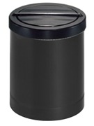 Waste Paper Bin With Flip Top Lid - Black