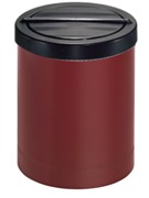 Waste Paper Bin With Flip Top Lid - Burgandy