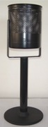 Waste Paper Bin on Swivel Pedestal - Black