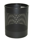 Jumbo Bin Perforated with One Ashtray - Black