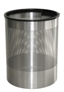 Jumbo Bin Perforated with One Ashtray - Stainless Steel