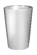 Tapered Planter, Solid without Castors Standard, 40cm - Silver Tapered Planter, Solid without Castors Standard, 40cm - Silver