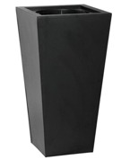 Tapered Planter, Solid, Square, Slimline, 800mm - Black