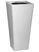 Tapered Planter, Solid, Square, Slimline, 800mm - Silver Tapered Planter, Solid, Square, Slimline, 800mm - Silver