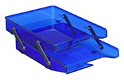 Letter Trays, Two Tier Cantilever - Blue