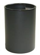 Wide Litter Bin with Single Ashtray Flip Top, Solid - Black