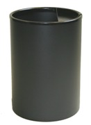 Wide Litter Bin with Single Ashtray Flip Top, Solid - Black Wide Litter Bin with Single Ashtray Flip Top, Solid - Black