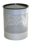 Jumbo Bin, Perforated with Swivel Top - Silver