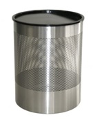 Jumbo Bin, Perforated with Swivel Top - Stainless Steel