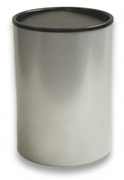 Wide Litter Bin with Swivel Top, Solid - Silver