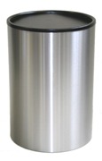 Wide Litter Bin with Swivel Top, Solid - Stainless Steel