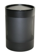 Wide Litter Bin, No Lid, Square Punch - Black