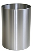 Wide Litter Bin, No Lid, Solid - Stainless Steel