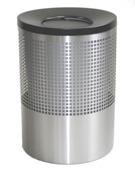 Wide Litter Bin with Black Swivel Funnel Top, Square Punch - Sta