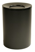 Wide Litter Bin with Black Swivel Funnel Top, Solid - Black Wide Litter Bin with Black Swivel Funnel Top, Solid - Black