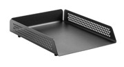 Perforated Steel Letter Tray, Single - Black