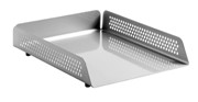 Perforated Steel Letter Tray, Single - Silver
